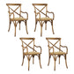 Farmhouse Wood Dining Room Chairs Cross Back Side Armchair for Restaurant Brown 4 Piece Set Clearhalo ' kitchen&dining_furn' 'Dining Chairs' 'Dining Tables & Seating' 'dining_chair' 'furn' 'furn_dining_chair' 'Furniture' 'furniture_dining_chair' 'Kitchen & Dining Furniture' 'kitchen' 4066640