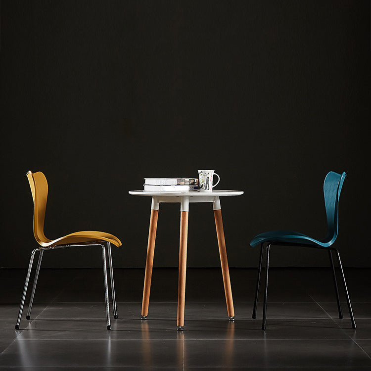 Wingback Dining Armless Chairs Indoor Dining Side Chairs with Metal Legs Clearhalo ' kitchen&dining_furn' 'Dining Chairs' 'Dining Tables & Seating' 'dining_chair' 'furn' 'furn_dining_chair' 'Furniture' 'furniture_dining_chair' 'Kitchen & Dining Furniture' 'kitchen' 4066649