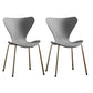 Wingback Dining Armless Chairs Indoor Dining Side Chairs with Metal Legs Grey 2 Piece Set Brass Gold Clearhalo ' kitchen&dining_furn' 'Dining Chairs' 'Dining Tables & Seating' 'dining_chair' 'furn' 'furn_dining_chair' 'Furniture' 'furniture_dining_chair' 'Kitchen & Dining Furniture' 'kitchen' 4066675