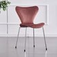 Wingback Dining Armless Chairs Indoor Dining Side Chairs with Metal Legs Pink 1 Piece Silver Clearhalo ' kitchen&dining_furn' 'Dining Chairs' 'Dining Tables & Seating' 'dining_chair' 'furn' 'furn_dining_chair' 'Furniture' 'furniture_dining_chair' 'Kitchen & Dining Furniture' 'kitchen' 4066698