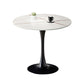 Simplicity Round Dining Room Table Sintered Stone Table with Tulip Base White Gold Black Clearhalo ' dining_table' 'Dining Tables & Seating' 'Dining Tables' 'furn' 'furn_dining_table' 'Furniture' 'furniture_dining_table' 'Kitchen & Dining Furniture' 'kitchen&dining_furn' 'kitchen' 'kitchen_dining_table' 4067685