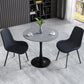 Simplicity Round Dining Room Table Sintered Stone Table with Tulip Base Clearhalo ' dining_table' 'Dining Tables & Seating' 'Dining Tables' 'furn' 'furn_dining_table' 'Furniture' 'furniture_dining_table' 'Kitchen & Dining Furniture' 'kitchen&dining_furn' 'kitchen' 'kitchen_dining_table' 4067687