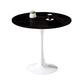 Simplicity Round Dining Room Table Sintered Stone Table with Tulip Base Black White Clearhalo ' dining_table' 'Dining Tables & Seating' 'Dining Tables' 'furn' 'furn_dining_table' 'Furniture' 'furniture_dining_table' 'Kitchen & Dining Furniture' 'kitchen&dining_furn' 'kitchen' 'kitchen_dining_table' 4067689