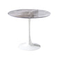Simplicity Round Dining Room Table Sintered Stone Table with Tulip Base Gray White Clearhalo ' dining_table' 'Dining Tables & Seating' 'Dining Tables' 'furn' 'furn_dining_table' 'Furniture' 'furniture_dining_table' 'Kitchen & Dining Furniture' 'kitchen&dining_furn' 'kitchen' 'kitchen_dining_table' 4067692