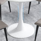 Simplicity Round Dining Room Table Sintered Stone Table with Tulip Base Clearhalo ' dining_table' 'Dining Tables & Seating' 'Dining Tables' 'furn' 'furn_dining_table' 'Furniture' 'furniture_dining_table' 'Kitchen & Dining Furniture' 'kitchen&dining_furn' 'kitchen' 'kitchen_dining_table' 4067694
