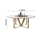 Glam White Marble Dining Table Standard Round Shape Dining Table for Kitchen Clearhalo ' dining_table' 'Dining Tables & Seating' 'Dining Tables' 'furn' 'furn_dining_table' 'Furniture' 'furniture_dining_table' 'Kitchen & Dining Furniture' 'kitchen&dining_furn' 'kitchen' 'kitchen_dining_table' 4067775