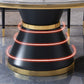 Glam Marble Round Shape Table Kitchen Dining Table with Pedestal Base Clearhalo ' dining_table' 'Dining Tables & Seating' 'Dining Tables' 'furn' 'furn_dining_table' 'Furniture' 'furniture_dining_table' 'Kitchen & Dining Furniture' 'kitchen&dining_furn' 'kitchen' 'kitchen_dining_table' 4067796