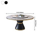 Glam Marble Round Shape Table Kitchen Dining Table with Pedestal Base Clearhalo ' dining_table' 'Dining Tables & Seating' 'Dining Tables' 'furn' 'furn_dining_table' 'Furniture' 'furniture_dining_table' 'Kitchen & Dining Furniture' 'kitchen&dining_furn' 'kitchen' 'kitchen_dining_table' 4067804
