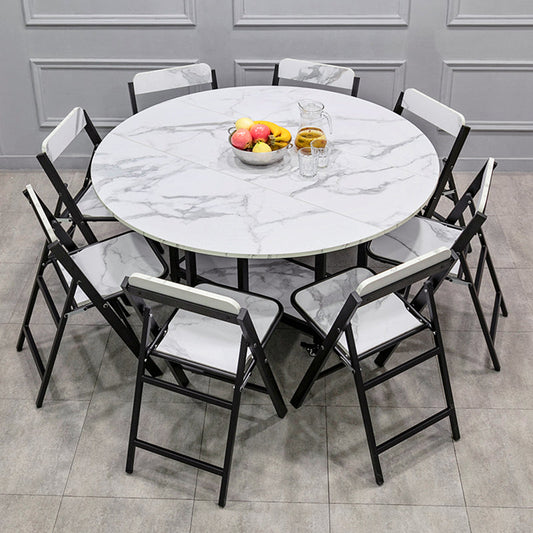 Mid-Century Round MDF Dining Table Standard Dining Table for Kitchen