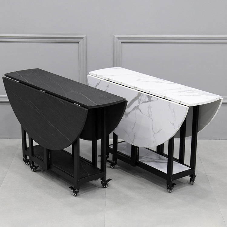 Mid-Century Round MDF Dining Table Standard Dining Table for Kitchen Clearhalo ' dining_table' 'Dining Tables & Seating' 'Dining Tables' 'furn' 'furn_dining_table' 'Furniture' 'furniture_dining_table' 'Kitchen & Dining Furniture' 'kitchen&dining_furn' 'kitchen' 'kitchen_dining_table' 4067821