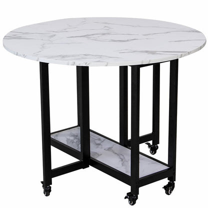 Mid-Century Round MDF Dining Table Standard Dining Table for Kitchen White Without Chairs Clearhalo ' dining_table' 'Dining Tables & Seating' 'Dining Tables' 'furn' 'furn_dining_table' 'Furniture' 'furniture_dining_table' 'Kitchen & Dining Furniture' 'kitchen&dining_furn' 'kitchen' 'kitchen_dining_table' 4067823