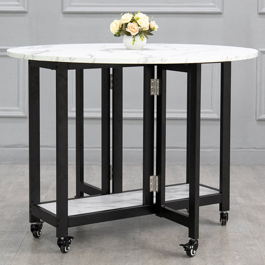 Mid-Century Round MDF Dining Table Standard Dining Table for Kitchen
