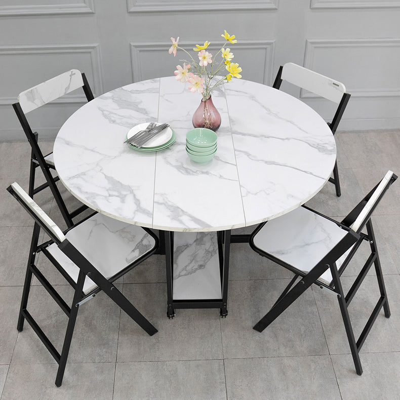 Mid-Century Round MDF Dining Table Standard Dining Table for Kitchen Clearhalo ' dining_table' 'Dining Tables & Seating' 'Dining Tables' 'furn' 'furn_dining_table' 'Furniture' 'furniture_dining_table' 'Kitchen & Dining Furniture' 'kitchen&dining_furn' 'kitchen' 'kitchen_dining_table' 4067830