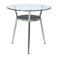 Modern Style Glass Dining Table Round Table with Metal Frame for Home Use Clear 31.5"L x 31.5"W x 29.5"H Without Chairs Clearhalo ' dining_table' 'Dining Tables & Seating' 'Dining Tables' 'furn' 'furn_dining_table' 'Furniture' 'furniture_dining_table' 'Kitchen & Dining Furniture' 'kitchen&dining_furn' 'kitchen' 'kitchen_dining_table' 4067838