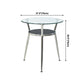Modern Style Glass Dining Table Round Table with Metal Frame for Home Use Clearhalo ' dining_table' 'Dining Tables & Seating' 'Dining Tables' 'furn' 'furn_dining_table' 'Furniture' 'furniture_dining_table' 'Kitchen & Dining Furniture' 'kitchen&dining_furn' 'kitchen' 'kitchen_dining_table' 4067847