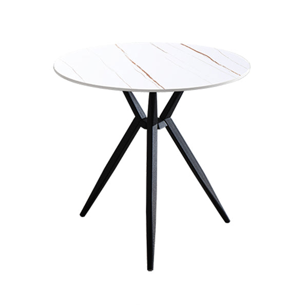 Traditional Luxury Style Dining Table Round Sintered Stone Table with Metal White Gold Without Chairs Clearhalo ' dining_table' 'Dining Tables & Seating' 'Dining Tables' 'furn' 'furn_dining_table' 'Furniture' 'furniture_dining_table' 'Kitchen & Dining Furniture' 'kitchen&dining_furn' 'kitchen' 'kitchen_dining_table' 4067850