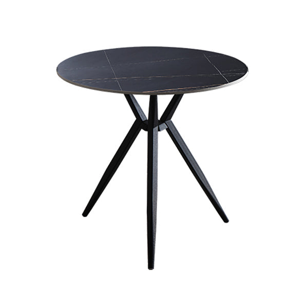Traditional Luxury Style Dining Table Round Sintered Stone Table with Metal Black Gold Without Chairs Clearhalo ' dining_table' 'Dining Tables & Seating' 'Dining Tables' 'furn' 'furn_dining_table' 'Furniture' 'furniture_dining_table' 'Kitchen & Dining Furniture' 'kitchen&dining_furn' 'kitchen' 'kitchen_dining_table' 4067851