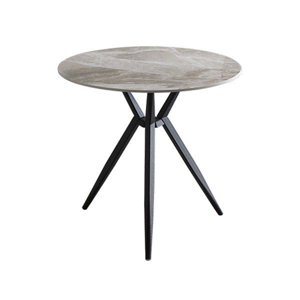 Traditional Luxury Style Dining Table Round Sintered Stone Table with Metal Gray Without Chairs Clearhalo ' dining_table' 'Dining Tables & Seating' 'Dining Tables' 'furn' 'furn_dining_table' 'Furniture' 'furniture_dining_table' 'Kitchen & Dining Furniture' 'kitchen&dining_furn' 'kitchen' 'kitchen_dining_table' 4067853