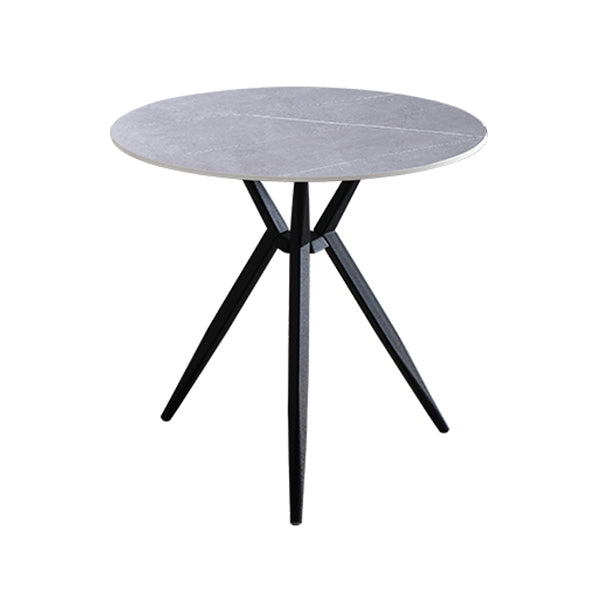 Traditional Luxury Style Dining Table Round Sintered Stone Table with Metal Light Gray Without Chairs Clearhalo ' dining_table' 'Dining Tables & Seating' 'Dining Tables' 'furn' 'furn_dining_table' 'Furniture' 'furniture_dining_table' 'Kitchen & Dining Furniture' 'kitchen&dining_furn' 'kitchen' 'kitchen_dining_table' 4067857