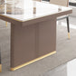 Traditional Luxury Style Dining Table Sintered Stone Table with Double Pedestal Clearhalo ' dining_table' 'Dining Tables & Seating' 'Dining Tables' 'furn' 'furn_dining_table' 'Furniture' 'furniture_dining_table' 'Kitchen & Dining Furniture' 'kitchen&dining_furn' 'kitchen' 'kitchen_dining_table' 4067874