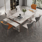 Traditional Luxury Style Dining Table Rectangle Sintered Stone Table with Double Pedestal Clearhalo ' dining_table' 'Dining Tables & Seating' 'Dining Tables' 'furn' 'furn_dining_table' 'Furniture' 'furniture_dining_table' 'Kitchen & Dining Furniture' 'kitchen&dining_furn' 'kitchen' 'kitchen_dining_table' 4067888