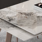 Traditional Luxury Style Dining Table Rectangle Sintered Stone Table with Double Pedestal Clearhalo ' dining_table' 'Dining Tables & Seating' 'Dining Tables' 'furn' 'furn_dining_table' 'Furniture' 'furniture_dining_table' 'Kitchen & Dining Furniture' 'kitchen&dining_furn' 'kitchen' 'kitchen_dining_table' 4067889