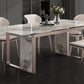 Traditional Luxury Style Dining Table Rectangle Sintered Stone Table with Double Pedestal Clearhalo ' dining_table' 'Dining Tables & Seating' 'Dining Tables' 'furn' 'furn_dining_table' 'Furniture' 'furniture_dining_table' 'Kitchen & Dining Furniture' 'kitchen&dining_furn' 'kitchen' 'kitchen_dining_table' 4067894