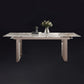 Traditional Luxury Style Dining Table Rectangle Sintered Stone Table with Double Pedestal Clearhalo ' dining_table' 'Dining Tables & Seating' 'Dining Tables' 'furn' 'furn_dining_table' 'Furniture' 'furniture_dining_table' 'Kitchen & Dining Furniture' 'kitchen&dining_furn' 'kitchen' 'kitchen_dining_table' 4067895