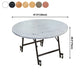 47.2-inch Metal Mid-Century Modern Table Round Wood Top Table with Drop Leaf Clearhalo ' dining_table' 'Dining Tables & Seating' 'Dining Tables' 'furn' 'furn_dining_table' 'Furniture' 'furniture_dining_table' 'Kitchen & Dining Furniture' 'kitchen&dining_furn' 'kitchen' 'kitchen_dining_table' 4067910