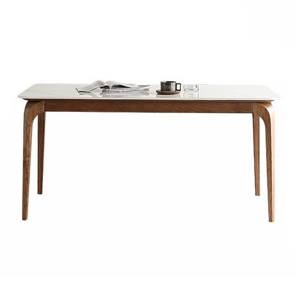 Solid Wood Mid-Century Modern Table Rectangular Sintered Stone Table for Dining Room Without Chairs Clearhalo ' dining_table' 'Dining Tables & Seating' 'Dining Tables' 'furn' 'furn_dining_table' 'Furniture' 'furniture_dining_table' 'Kitchen & Dining Furniture' 'kitchen&dining_furn' 'kitchen' 'kitchen_dining_table' 4067915