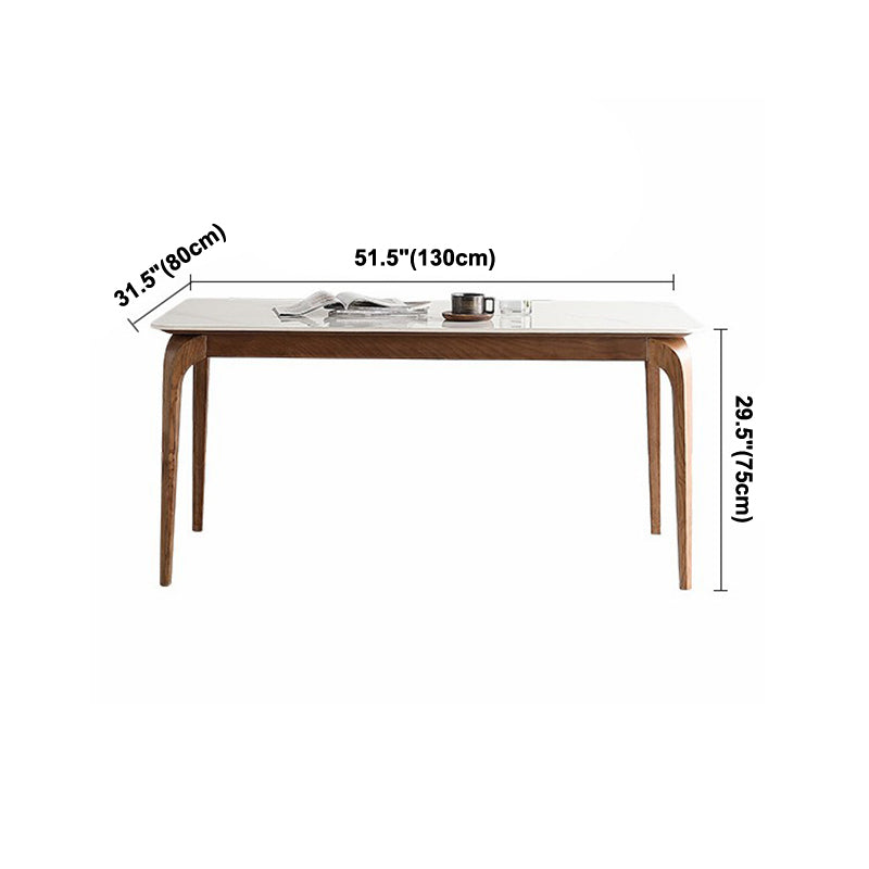Solid Wood Mid-Century Modern Table Rectangular Sintered Stone Table for Dining Room Clearhalo ' dining_table' 'Dining Tables & Seating' 'Dining Tables' 'furn' 'furn_dining_table' 'Furniture' 'furniture_dining_table' 'Kitchen & Dining Furniture' 'kitchen&dining_furn' 'kitchen' 'kitchen_dining_table' 4067922