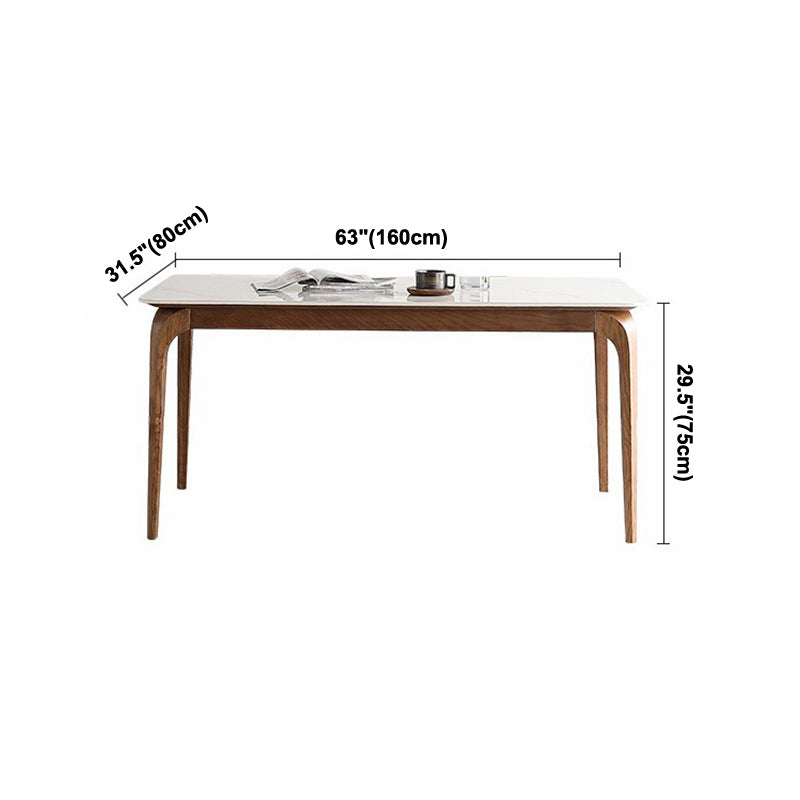 Solid Wood Mid-Century Modern Table Rectangular Sintered Stone Table for Dining Room Clearhalo ' dining_table' 'Dining Tables & Seating' 'Dining Tables' 'furn' 'furn_dining_table' 'Furniture' 'furniture_dining_table' 'Kitchen & Dining Furniture' 'kitchen&dining_furn' 'kitchen' 'kitchen_dining_table' 4067924