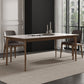 Solid Wood Mid-Century Modern Table Rectangular Sintered Stone Top Table for Dining Room Clearhalo ' dining_table' 'Dining Tables & Seating' 'Dining Tables' 'furn' 'furn_dining_table' 'Furniture' 'furniture_dining_table' 'Kitchen & Dining Furniture' 'kitchen&dining_furn' 'kitchen' 'kitchen_dining_table' 4067929