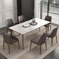 Solid Wood Mid-Century Modern Table Rectangular Sintered Stone Top Table for Dining Room Clearhalo ' dining_table' 'Dining Tables & Seating' 'Dining Tables' 'furn' 'furn_dining_table' 'Furniture' 'furniture_dining_table' 'Kitchen & Dining Furniture' 'kitchen&dining_furn' 'kitchen' 'kitchen_dining_table' 4067933