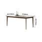 Solid Wood Mid-Century Modern Table Rectangular Sintered Stone Top Table for Dining Room Clearhalo ' dining_table' 'Dining Tables & Seating' 'Dining Tables' 'furn' 'furn_dining_table' 'Furniture' 'furniture_dining_table' 'Kitchen & Dining Furniture' 'kitchen&dining_furn' 'kitchen' 'kitchen_dining_table' 4067940