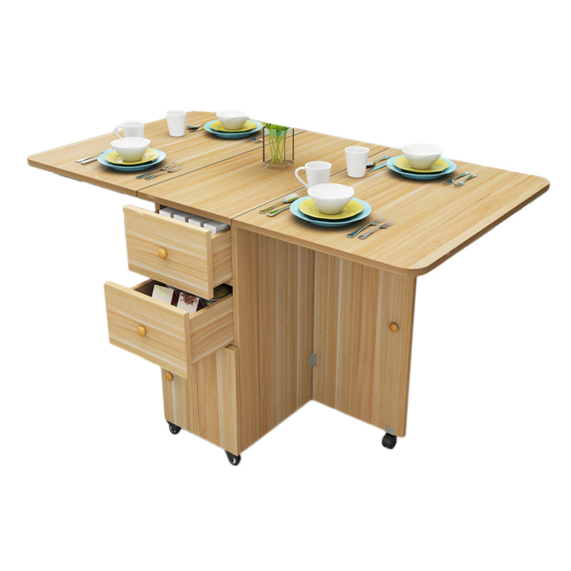 Wood Mid-Century Modern Indoor Table Manufactured Wood Top Table for Dining Room Rectangle Natural 59.1"L x 31.5"W x 29.5"H Clearhalo ' dining_table' 'Dining Tables & Seating' 'Dining Tables' 'furn' 'furn_dining_table' 'Furniture' 'furniture_dining_table' 'Kitchen & Dining Furniture' 'kitchen&dining_furn' 'kitchen' 'kitchen_dining_table' 4067942