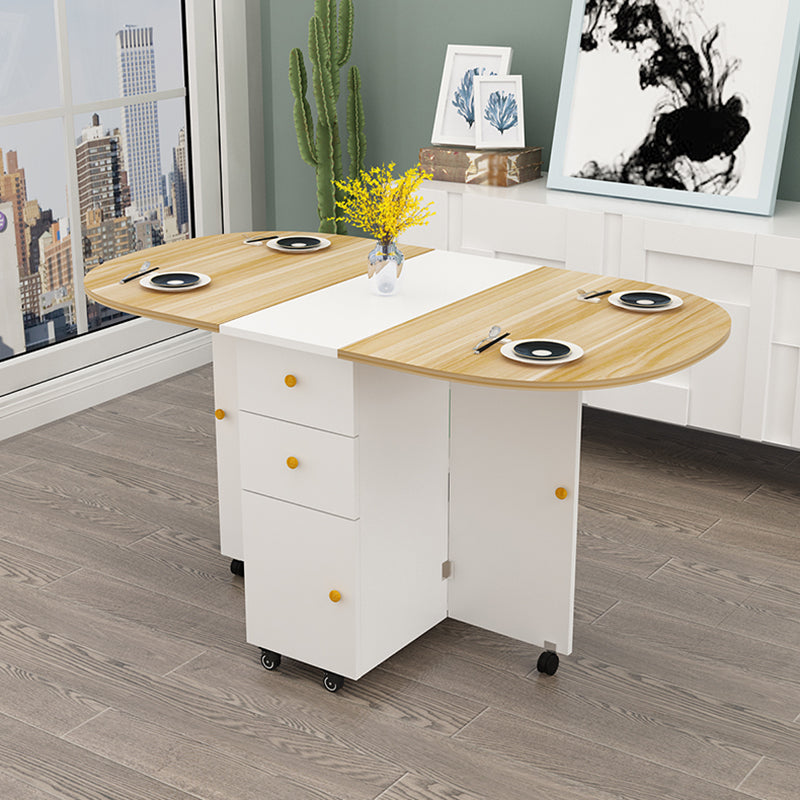 Wood Mid-Century Modern Indoor Table Manufactured Wood Top Table for Dining Room Oval Wood Clearhalo ' dining_table' 'Dining Tables & Seating' 'Dining Tables' 'furn' 'furn_dining_table' 'Furniture' 'furniture_dining_table' 'Kitchen & Dining Furniture' 'kitchen&dining_furn' 'kitchen' 'kitchen_dining_table' 4067944