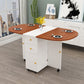 Wood Mid-Century Modern Indoor Table Manufactured Wood Top Table for Dining Room Oval Red-White Clearhalo ' dining_table' 'Dining Tables & Seating' 'Dining Tables' 'furn' 'furn_dining_table' 'Furniture' 'furniture_dining_table' 'Kitchen & Dining Furniture' 'kitchen&dining_furn' 'kitchen' 'kitchen_dining_table' 4067947