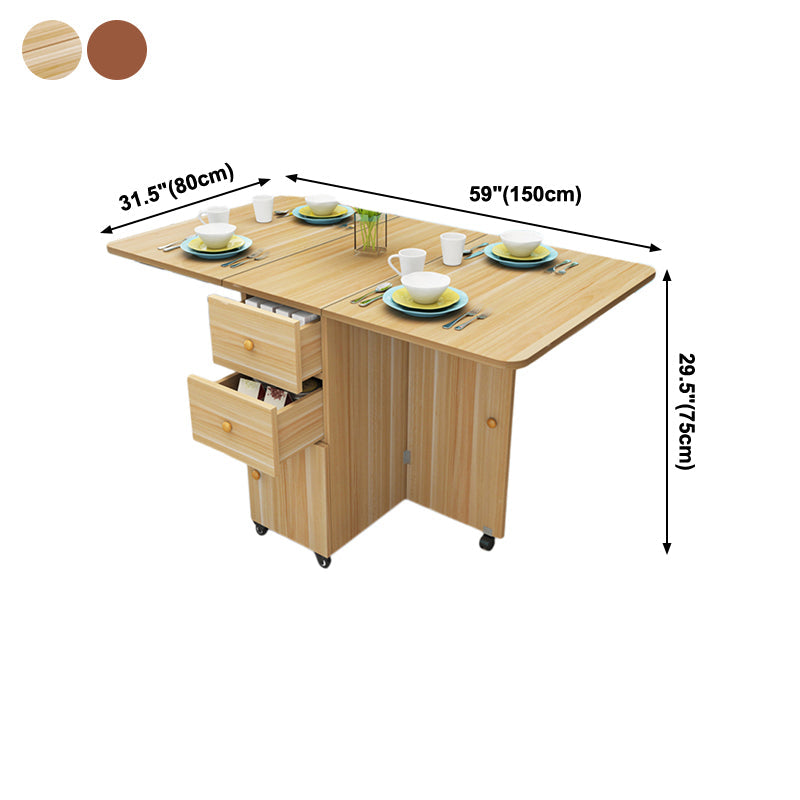 Wood Mid-Century Modern Indoor Table Manufactured Wood Top Table for Dining Room Clearhalo ' dining_table' 'Dining Tables & Seating' 'Dining Tables' 'furn' 'furn_dining_table' 'Furniture' 'furniture_dining_table' 'Kitchen & Dining Furniture' 'kitchen&dining_furn' 'kitchen' 'kitchen_dining_table' 4067966