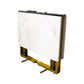 Foldable Artificial Wooden Top Table Extendable Round Kitchen Table with Trestle Base Rectangle Gold Without Chairs Clearhalo ' dining_table' 'Dining Tables & Seating' 'Dining Tables' 'furn' 'furn_dining_table' 'Furniture' 'furniture_dining_table' 'Kitchen & Dining Furniture' 'kitchen&dining_furn' 'kitchen' 'kitchen_dining_table' 4067989
