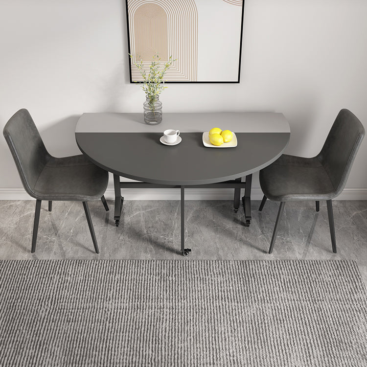 47'' Foldable Artificial Wooden Dining Table Extendable Round Table with Trestle Base Clearhalo ' dining_table' 'Dining Tables & Seating' 'Dining Tables' 'furn' 'furn_dining_table' 'Furniture' 'furniture_dining_table' 'Kitchen & Dining Furniture' 'kitchen&dining_furn' 'kitchen' 'kitchen_dining_table' 4068003