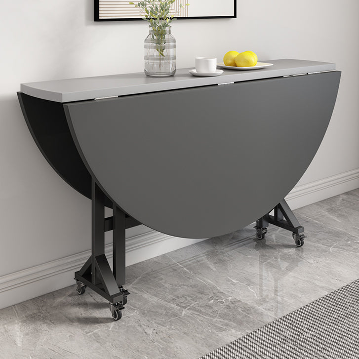 47'' Foldable Artificial Wooden Dining Table Extendable Round Table with Trestle Base Clearhalo ' dining_table' 'Dining Tables & Seating' 'Dining Tables' 'furn' 'furn_dining_table' 'Furniture' 'furniture_dining_table' 'Kitchen & Dining Furniture' 'kitchen&dining_furn' 'kitchen' 'kitchen_dining_table' 4068004