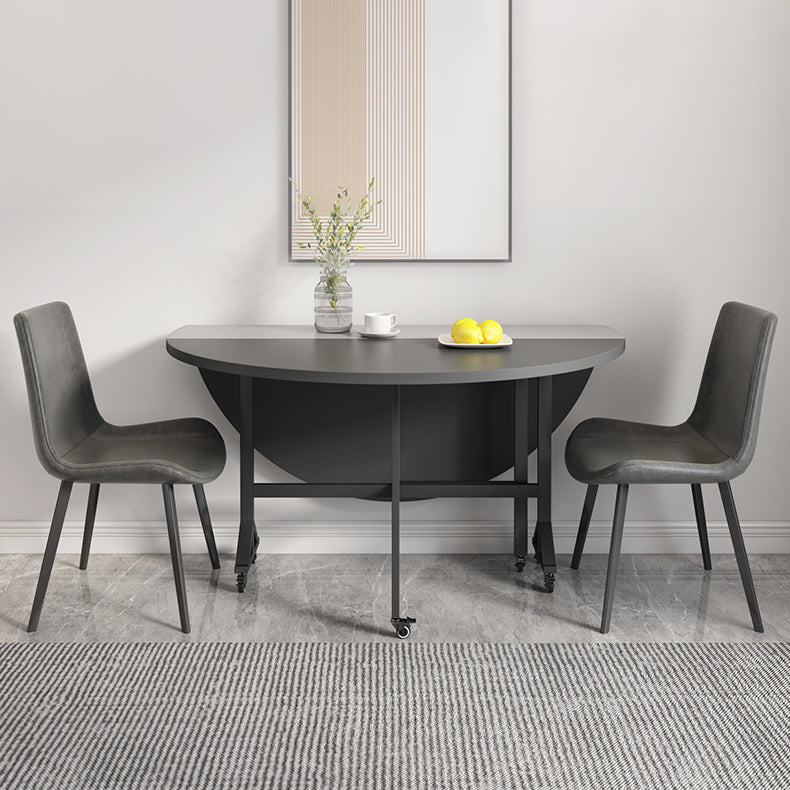 47'' Foldable Artificial Wooden Dining Table Extendable Round Table with Trestle Base Clearhalo ' dining_table' 'Dining Tables & Seating' 'Dining Tables' 'furn' 'furn_dining_table' 'Furniture' 'furniture_dining_table' 'Kitchen & Dining Furniture' 'kitchen&dining_furn' 'kitchen' 'kitchen_dining_table' 4068012