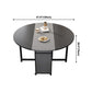 47'' Foldable Artificial Wooden Dining Table Extendable Round Table with Trestle Base Clearhalo ' dining_table' 'Dining Tables & Seating' 'Dining Tables' 'furn' 'furn_dining_table' 'Furniture' 'furniture_dining_table' 'Kitchen & Dining Furniture' 'kitchen&dining_furn' 'kitchen' 'kitchen_dining_table' 4068017