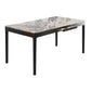 Rectangle Three-Color Dining Table Sintered Stone Table Vintage with Drawer Brown Without Chairs Clearhalo ' dining_table' 'Dining Tables & Seating' 'Dining Tables' 'furn' 'furn_dining_table' 'Furniture' 'furniture_dining_table' 'Kitchen & Dining Furniture' 'kitchen&dining_furn' 'kitchen' 'kitchen_dining_table' 4068024