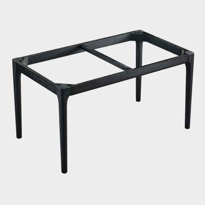 Rectangle Mid-Century Modern Dining Table Two-Color Fixed Table with Sintered Stone Clearhalo ' dining_table' 'Dining Tables & Seating' 'Dining Tables' 'furn' 'furn_dining_table' 'Furniture' 'furniture_dining_table' 'Kitchen & Dining Furniture' 'kitchen&dining_furn' 'kitchen' 'kitchen_dining_table' 4068096