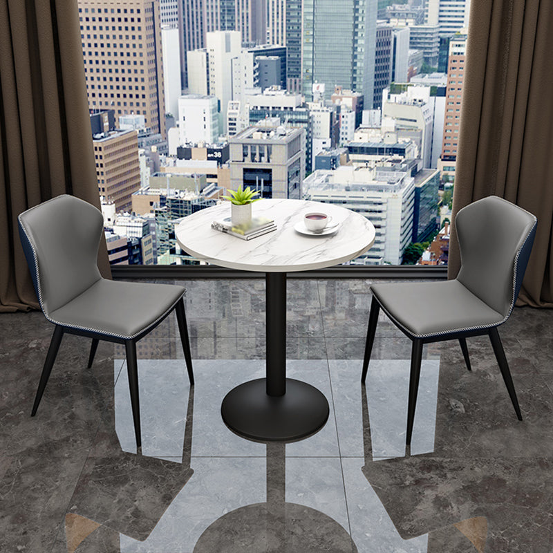 Traditional Luxury Dining Table Round Stone Dining Site Table,23.6"L x 23.6"W x 29.1"H Clearhalo ' dining_table' 'Dining Tables & Seating' 'Dining Tables' 'furn' 'furn_dining_table' 'Furniture' 'furniture_dining_table' 'Kitchen & Dining Furniture' 'kitchen&dining_furn' 'kitchen' 'kitchen_dining_table' 4068121