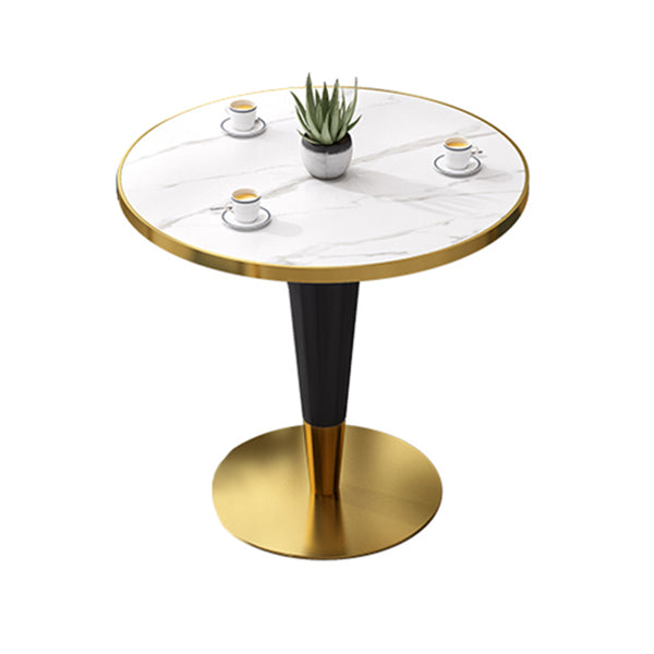 Traditional Luxury Dining Table Round Stone Dinner Table with Metal Base Without Chairs Clearhalo ' dining_table' 'Dining Tables & Seating' 'Dining Tables' 'furn' 'furn_dining_table' 'Furniture' 'furniture_dining_table' 'Kitchen & Dining Furniture' 'kitchen&dining_furn' 'kitchen' 'kitchen_dining_table' 4068154