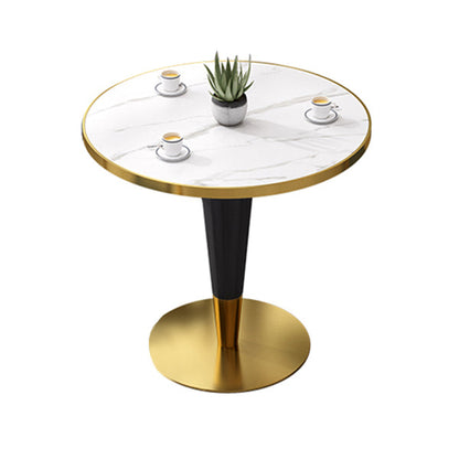 Traditional Luxury Dining Table Round Stone Dinner Table with Metal Base Without Chairs Clearhalo ' dining_table' 'Dining Tables & Seating' 'Dining Tables' 'furn' 'furn_dining_table' 'Furniture' 'furniture_dining_table' 'Kitchen & Dining Furniture' 'kitchen&dining_furn' 'kitchen' 'kitchen_dining_table' 4068154