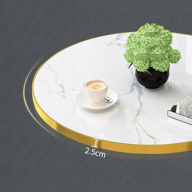 Traditional Luxury Dining Table Round Stone Dinner Table with Metal Base Clearhalo ' dining_table' 'Dining Tables & Seating' 'Dining Tables' 'furn' 'furn_dining_table' 'Furniture' 'furniture_dining_table' 'Kitchen & Dining Furniture' 'kitchen&dining_furn' 'kitchen' 'kitchen_dining_table' 4068155